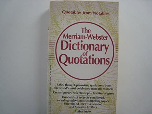 Book cover for The Merriam-Webster Dictionary of Quotations by Merriam-Webster