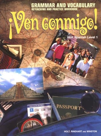 Book cover for Ven Conmigo: Grammar and Vocabulary 1 (Spanish Edition) by Humbach, Nancy A.