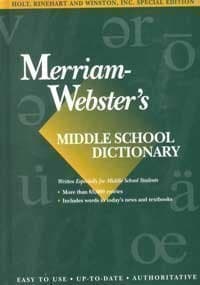 Book cover for Merriam Webster's Middle School Dictionary 1996 by Merriam-Webster