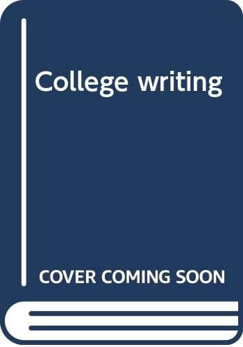 Book cover for College writing by Crosby, Harry H
