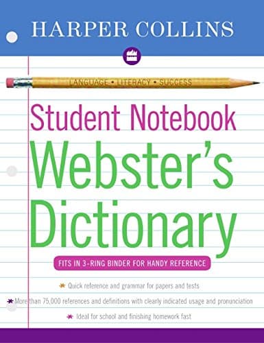 Book cover for Harpercollins Student Notebook Webster's Dictionary (Collins Language) by HarperCollins Publishers Ltd.