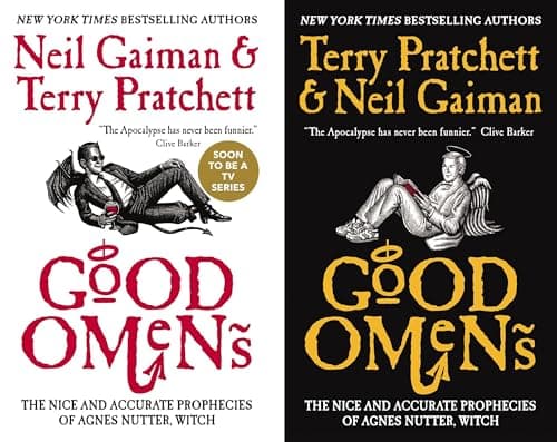Book cover for Good Omens: The Nice and Accurate Prophecies of Agnes Nutter, Witch (Cover may vary) by Gaiman, Neil
