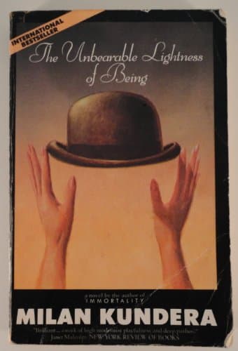 Book cover for The Unbearable Lightness of Being by Milan Kundera