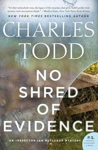 Book cover for No Shred of Evidence: An Inspector Ian Rutledge Mystery (Inspector Ian Rutledge Mysteries, 11) by Todd, Charles