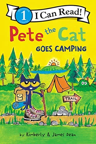Book cover for Pete the Cat Goes Camping (I Can Read Level 1) by Dean, James