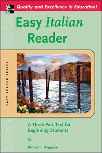 Book cover for Easy Italian Reader: A Three-Part Text for Beginning Students (Easy Reader Series) by Saggese, Riccarda