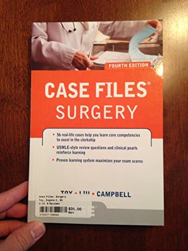 Book cover for Case Files Surgery, Fourth Edition (LANGE Case Files) by Toy, Eugene