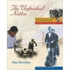Book cover for The Unfinished Nation: Brief, Interactive, Volume 2, with Primary Source Investigator and Powerweb by Brinkley