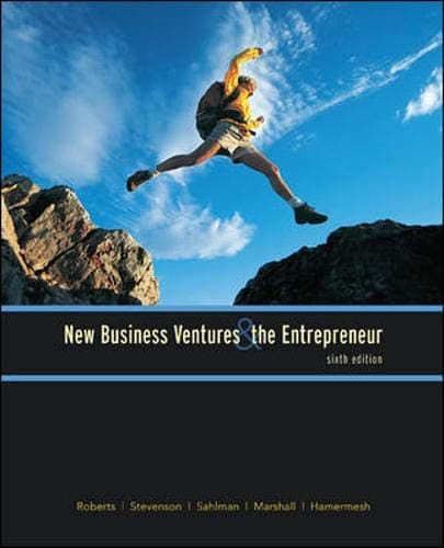 Book cover for New Business Ventures And The Entrepreneur by Roberts,Michael