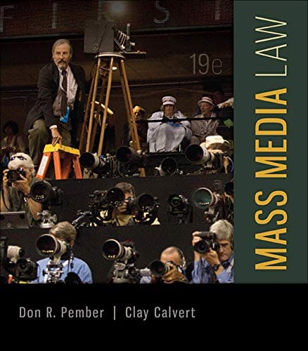 Book cover for Mass Media Law by Pember, Don