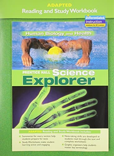 Book cover for PRENTICE HALL SCIENCE EXPLORER HUMAN BIOLOGY AND HEALTH ADAPTED READING AND STUDY WORKBOOK 2005C by none