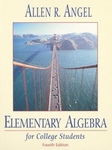 Book cover for Elementary Algebra for College Students by Angel, Allen R.