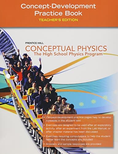 Book cover for Conceptual Physics, Concept Development Practice Workbook, Teacher's Edition by Pearson Prentice Hall