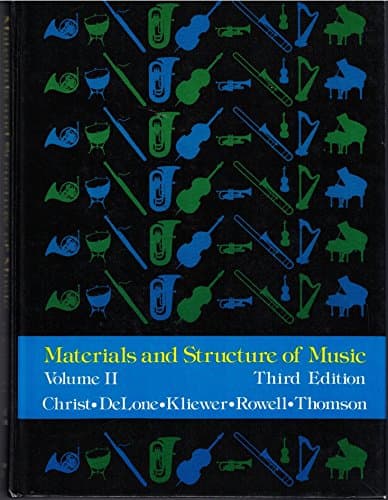 Book cover for Materials and Structure of Music, Volume II by Christ, William B.