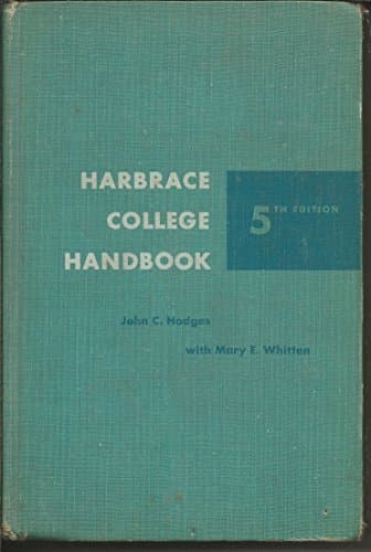 Book cover for Harbrace College Handbook (Hodges Harbrace Handbook) by Hodges, John C.