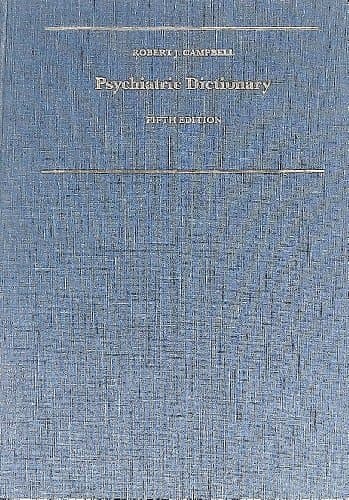 Book cover for Psychiatric Dictionary by Campbell, Robert Jean
