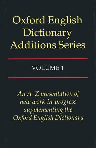 Book cover for Oxford English dictionary additions series by John Simpson