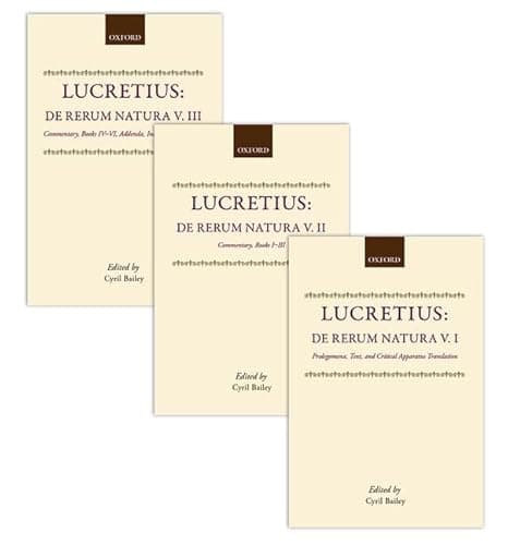 Book cover for De Rerum Natura by Lucretius