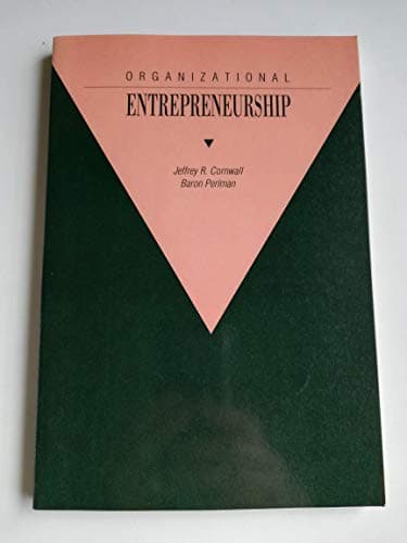Book cover for Organizational Entrepreneurship by Cornwall, Jeffrey R.