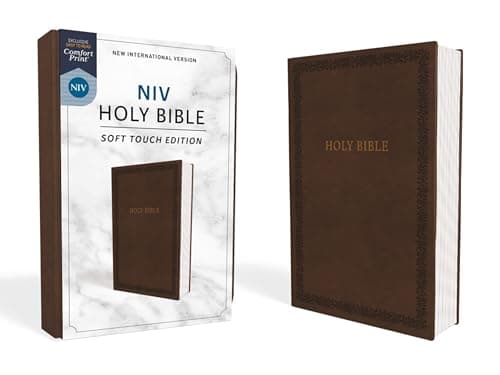 Book cover for NIV, Holy Bible, Soft Touch Edition, Leathersoft, Brown, Comfort Print by Zondervan
