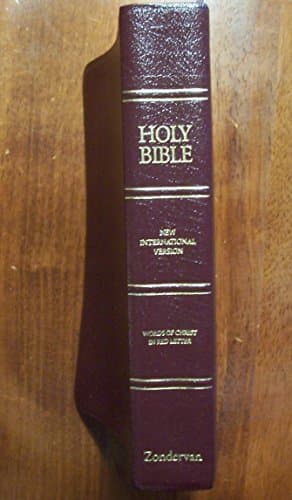 Book cover for NIV Reference Bible, Personal Size (Burgundy Bonded Leather) by Zondervan