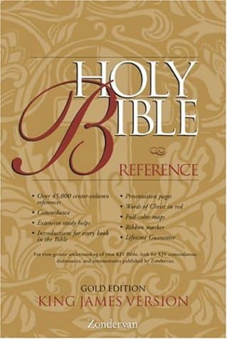 Book cover for KJV Holy Bible Reference, Gold Edition by Zondervan