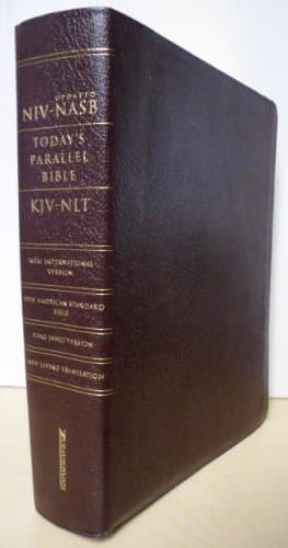 Book cover for Today's Parallel Bible, Burgundy by Zondervan
