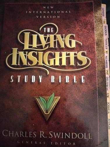 Book cover for The Living Insights Study Bible Personal Size Edition (New International Version) by Swindoll, Charles R.