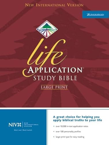 Book cover for NIV Life Application Study Bible, Large Print by Barton, Bruce B.