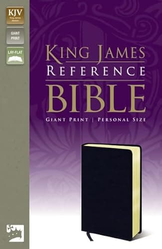 Book cover for KJV, Reference Bible, Giant Print, Personal Size, Bonded Leather, Navy, Red Letter Edition by Zondervan