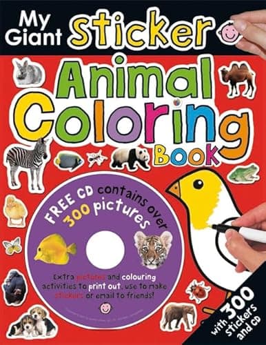 Book cover for My Giant Sticker Animal Coloring Book+CD (Giant Sticker Activity) by Priddy, Roger