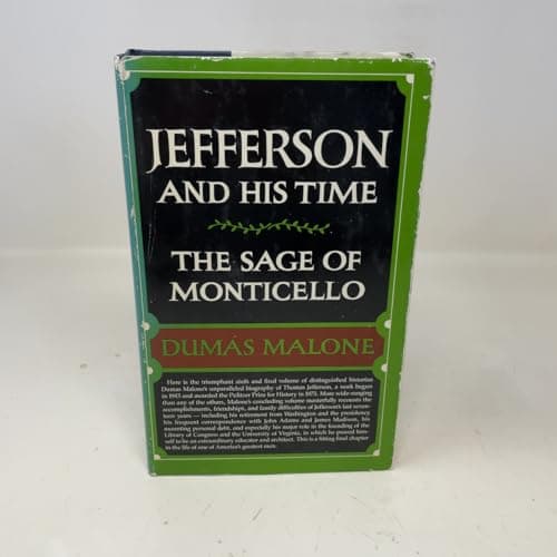 Book cover for The Sage of Monticello (Jefferson and His Time, Vol 6) by Malone, Dumas