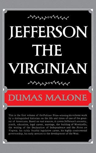 Book cover for Jefferson the Virginian (Jefferson and His Time, Vol. 1) by Malone, Dumas