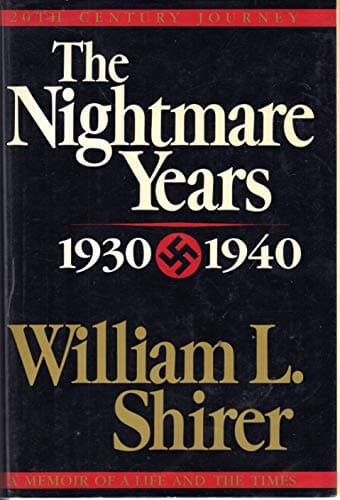 Book cover for The Nightmare Years: 1930-1940, Vol. 2 by Shirer, William L.