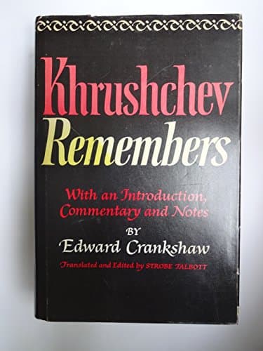 Book cover for KHRUSHCHEV REMEMBERS by EDWARD CRANKSHAW~STROBE TALBOTT