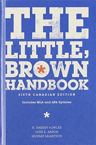 Book cover for The Little, Brown Handbook, Sixth Canadian Edition by Fowler, H.
