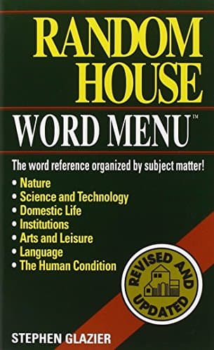 Book cover for Random House Webster's Word Menu by Glazier, Stephen