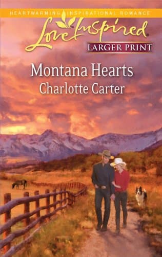 Book cover for Montana Hearts (Larger Print Steeple Hill Love Inspired) by Carter, Charlotte