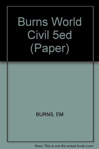 Book cover for World civilizations; their history and their culture by Burns, Edward McNall