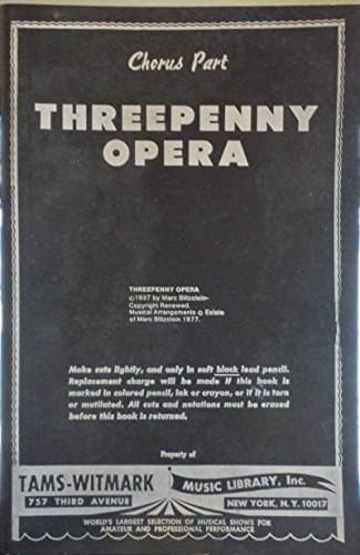 Book cover for The Threepenny Opera by Bertolt Brecht
