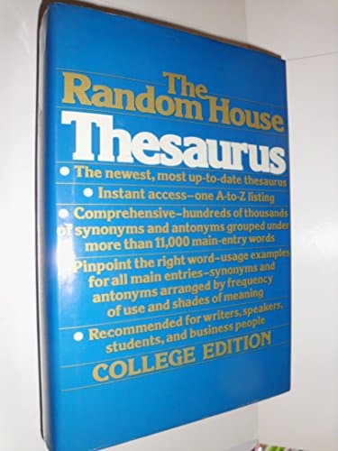 Book cover for The Random House Thesaurus by Jess Stein