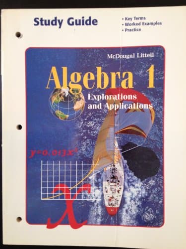 Book cover for Algebra 1, Grades 9-12 Study Guide: McDougal Littell Explorations and Applications (Algebra E&a 1997-98) by Leiva