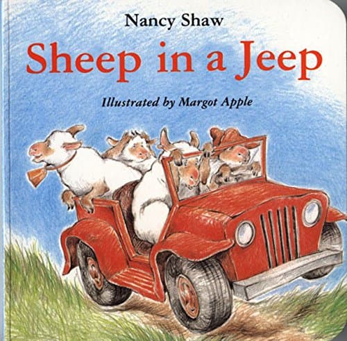 Book cover for Sheep in a Jeep by Shaw, Nancy E.