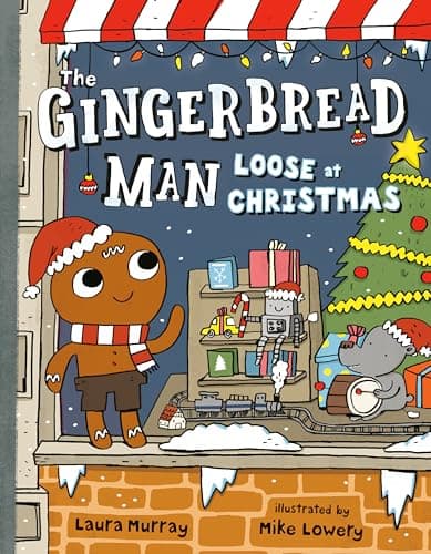 Book cover for The Gingerbread Man Loose at Christmas (The Gingerbread Man Is Loose) by Murray, Laura