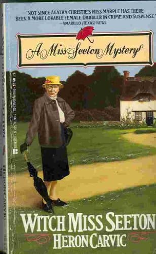 Book cover for Witch Miss Seeton by Carvic, Heron