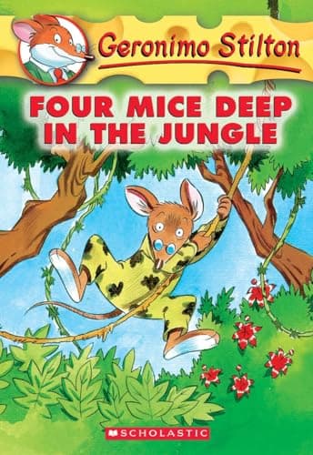 Book cover for Four Mice Deep in the Jungle by Stilton, Geronimo