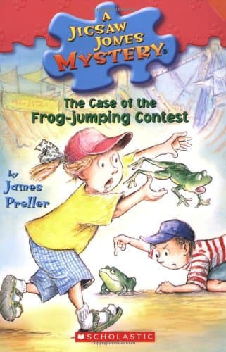 Book cover for The Case of the Frog-Jumping Contest (Jigsaw Jones Mystery, No. 27) by James Preller