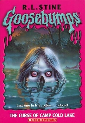 Book cover for Goosebumps #56: The Curse of Camp Cold Lake by Stine, R L