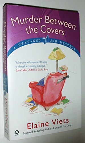 Book cover for Murder Between the Covers (Dead-End Job Mysteries, Book 2) by Viets, Elaine