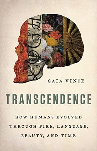 Book cover for Transcendence: How Humans Evolved through Fire, Language, Beauty, and Time by Vince, Gaia